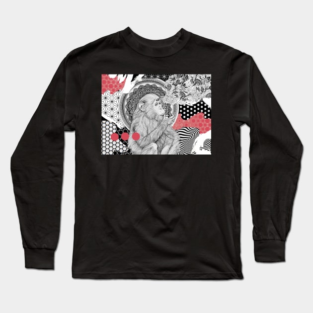 Monkey Long Sleeve T-Shirt by Luke Gray